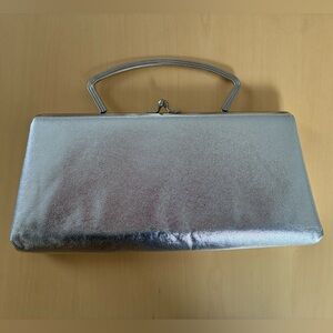 1960s Silver Metallic Clutch with Handle